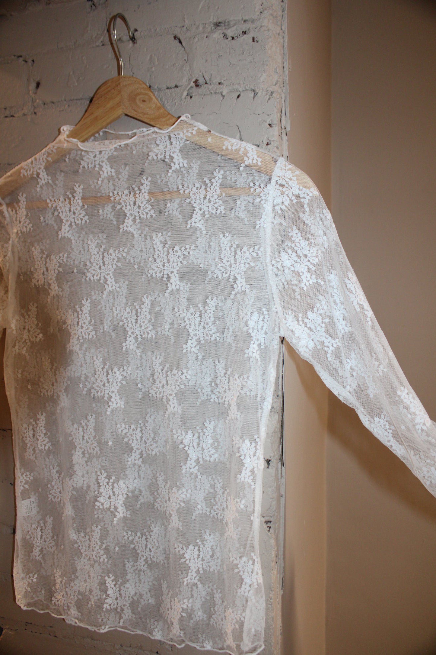 White mesh shirt