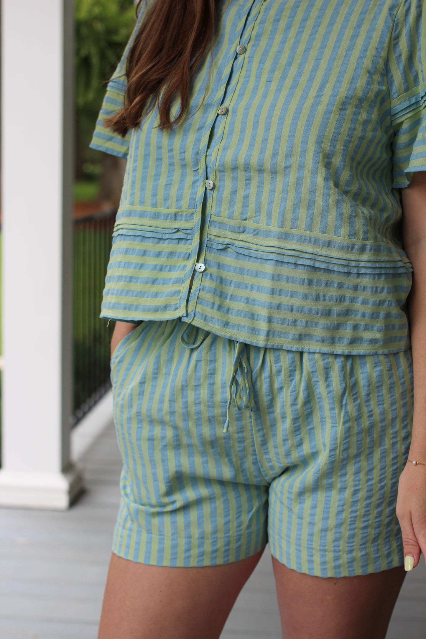 Sage stripe set