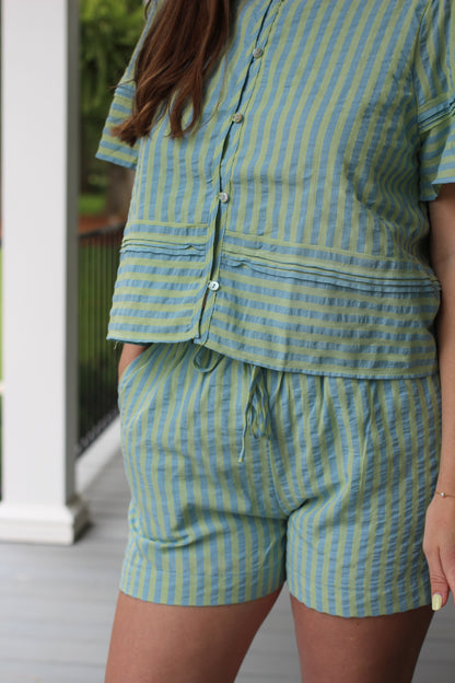 Sage stripe set