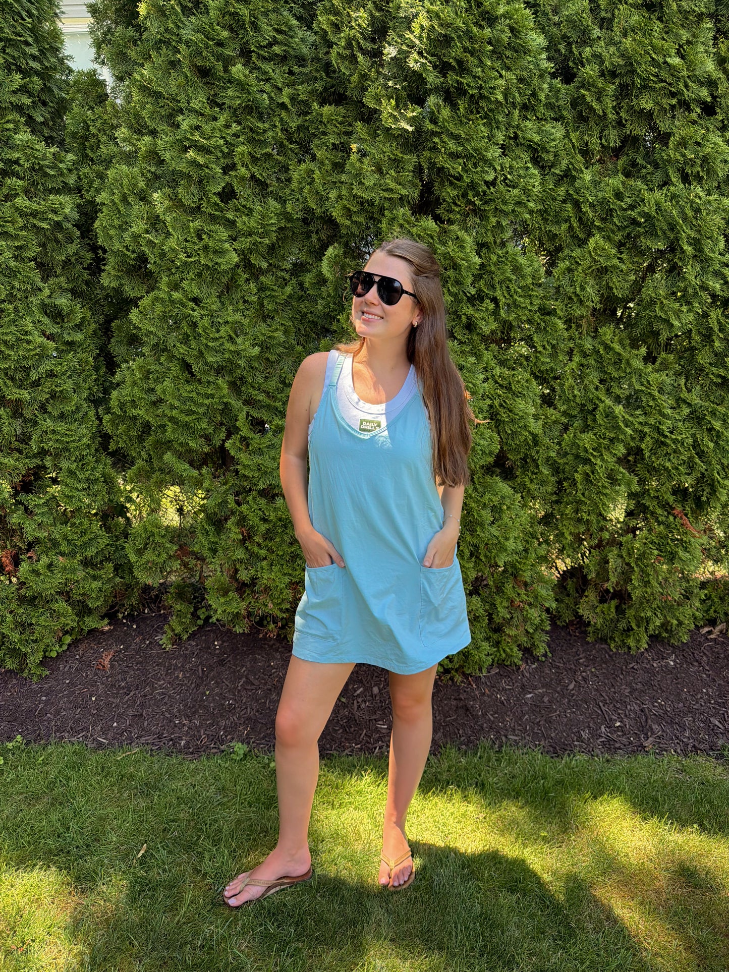 Birdie dress sky blue