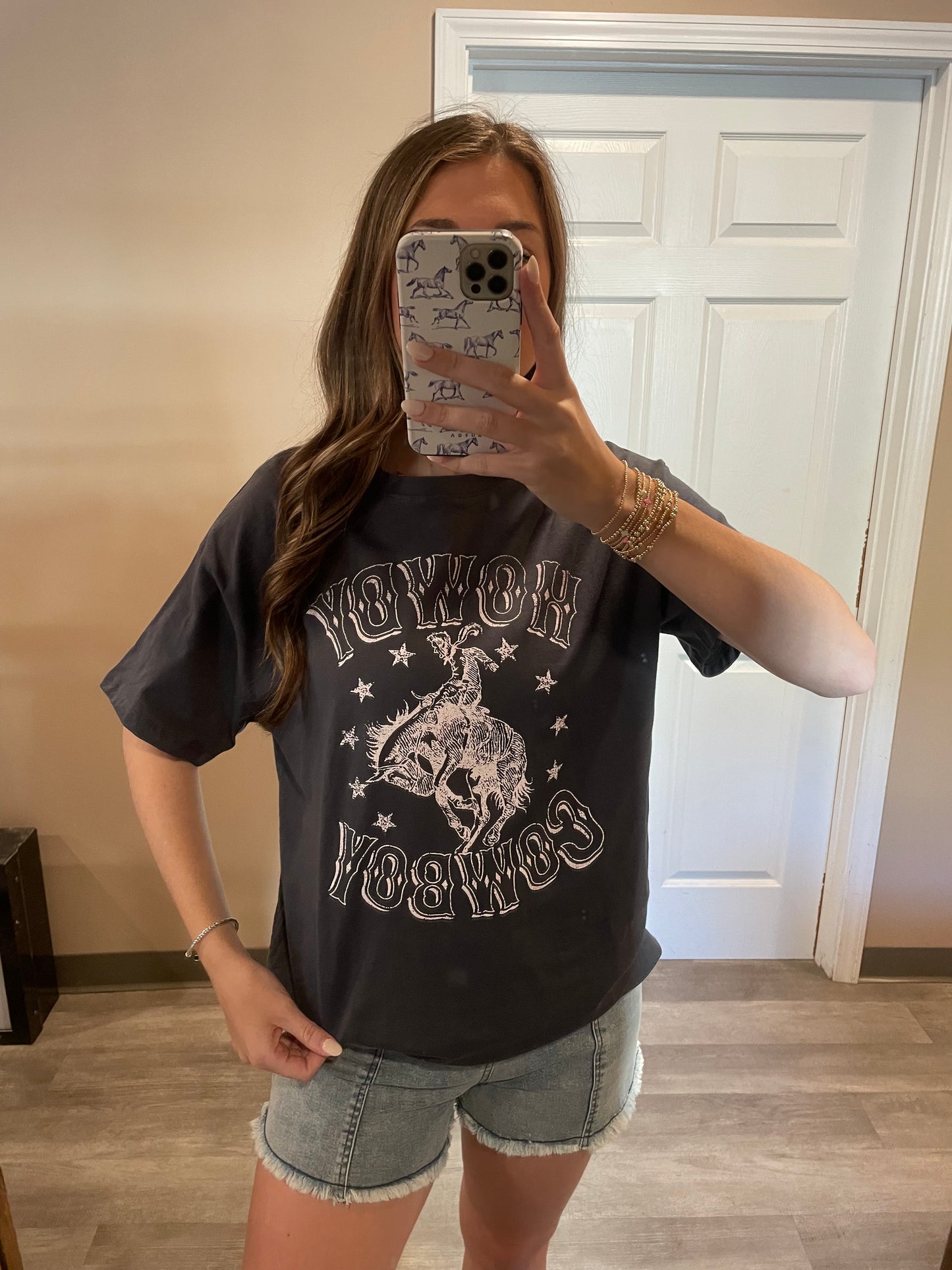 Howdy Cowboy Oversized Graphic Tee